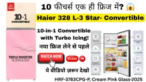 haier 328 ltr double door new fridge