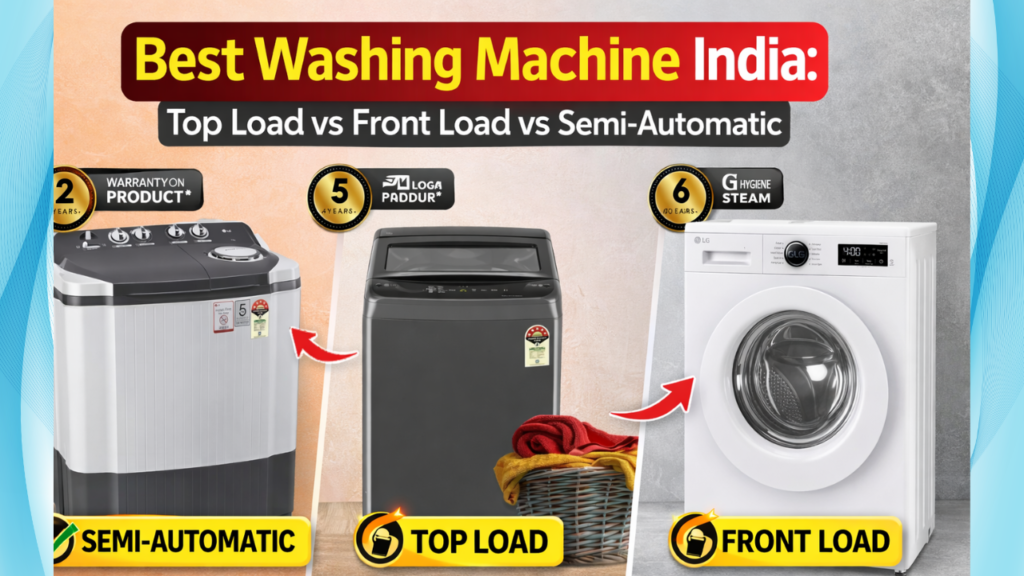 Best Washing Machine in India 2026: Top Load vs Front Load Guide