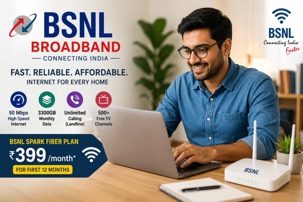 BSNL Spark Fiber Plan: Get 50 Mbps Broadband