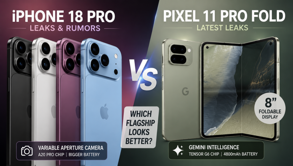 Google Pixel 11 Pro Fold vs iPhone 18 Pro: Everything We Know So Far