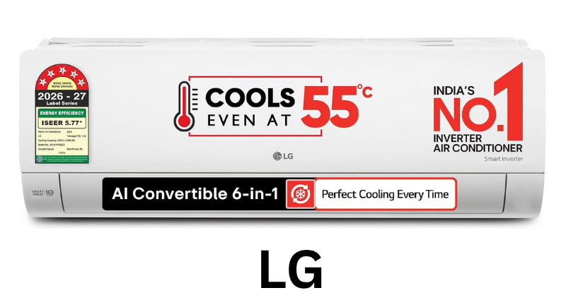 LG 1.5 Ton 5 Star AI Convertible Inverter AC